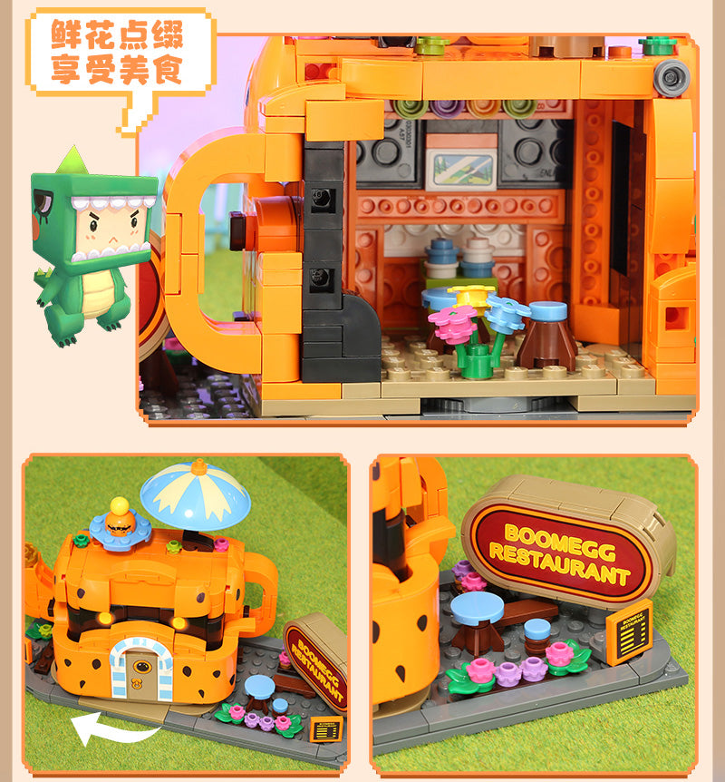 QMAN Girls Building Blocks Toy Kits Town Series Ice Cream Store Kids Gift Sets STEM Toys City Creative Building Bricks Set for Girls Boys Age 6 Years and Up