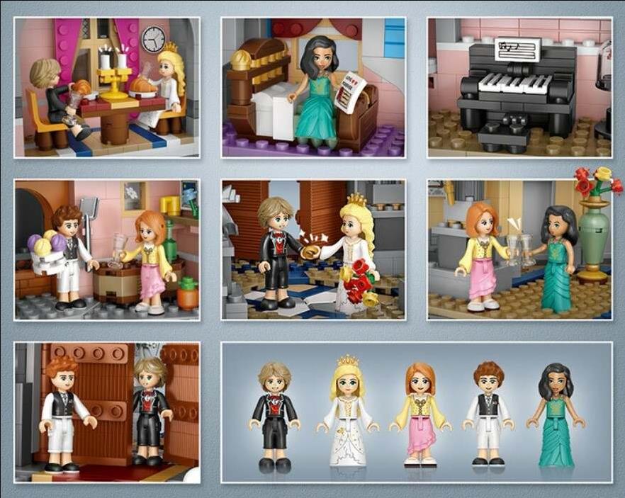 LOZ Mini Blocks 1051 Dream Castle Street View House Building Block Kit, 5427 Pieces Large MOC Modular House Model Building Set