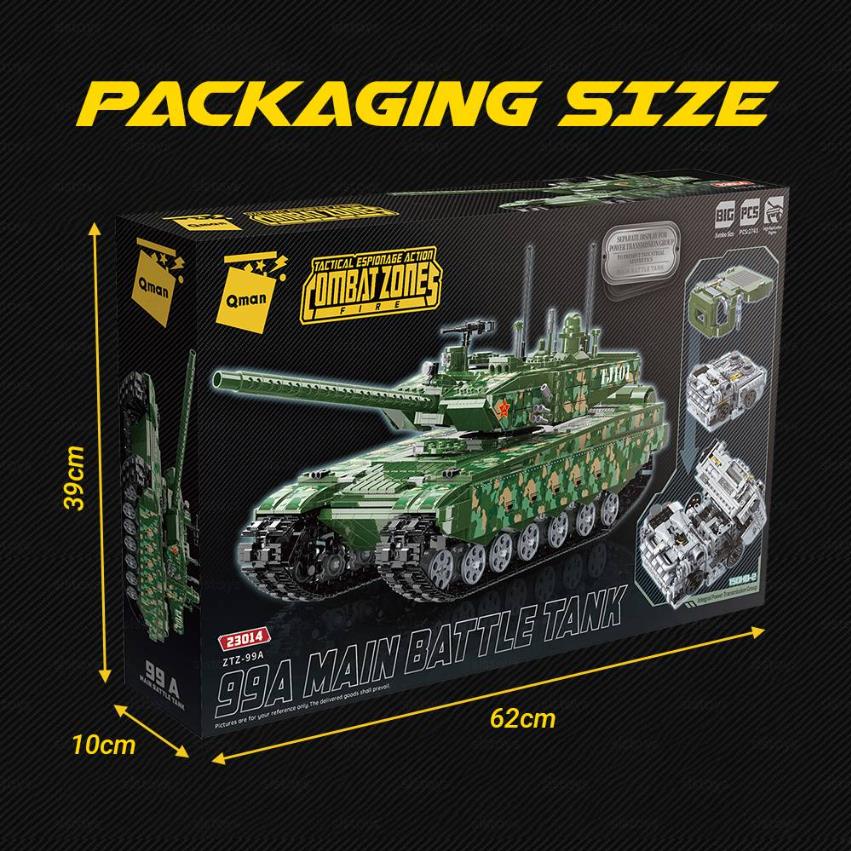 Qmen 3D Metal Puzzles Tank Model Kits, 99A Main Battle Tank Military Model kit, DIY Vehicle Car Models Building Blocks Kit, Handcraft Toys