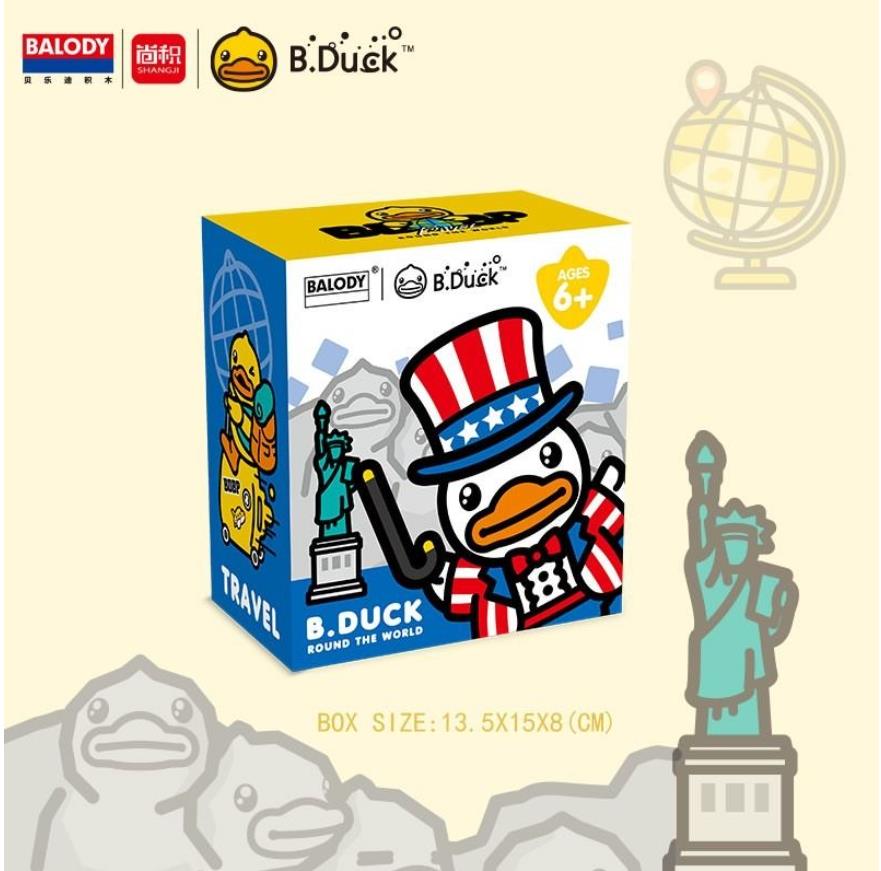Balody 1271 PCS Micro-Particle Assembling Building Blocks America Duck Model Parent-Child Puzzle Educational Toys Room Decoration Gifts
