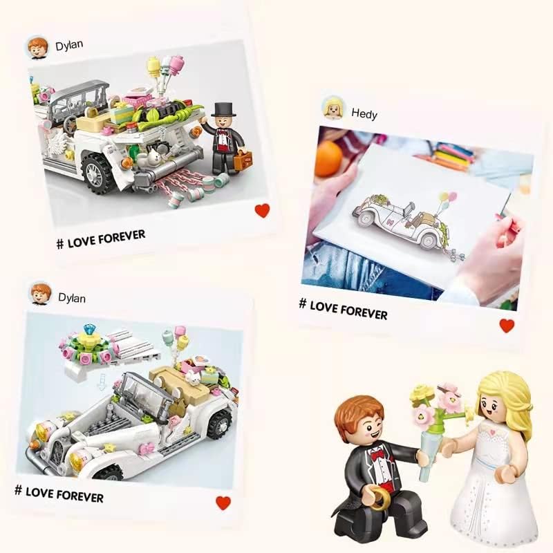 LOZ Small Plastic Educational Building Brick Toys Wedding car with Colorful Interlocking Blocks for Girls and Boys Age 8-15 and Up (676 Pieces)