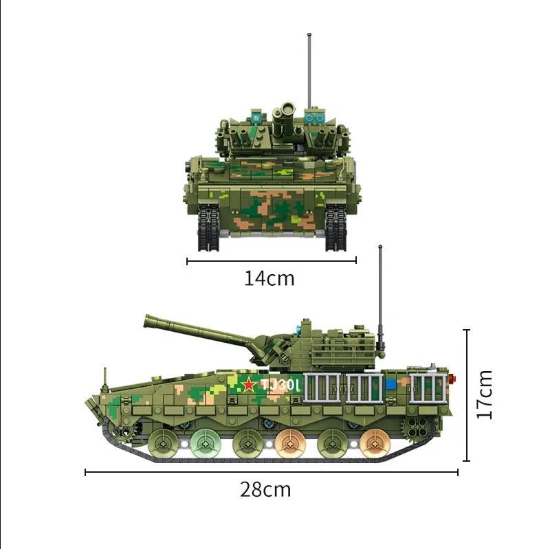 Panlos WW2 Military Series Army 04A Tracked Infantry Fighting Vehicle MOC Model Building Blocks Bricks Toys Christmas Gifts (1688 PCS)