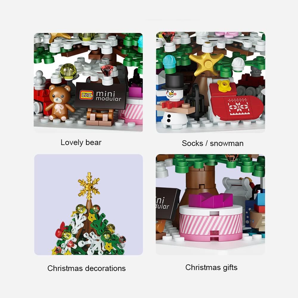 LOZ Mini Blocks Kids Building Bricks Boys Toys Puzzle Christmas Tree Coffee House Girls Music Box