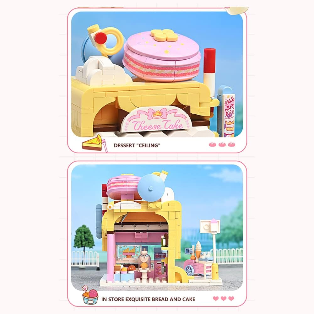 Qmen Keeppley Technik K28006 Red Cat Confectionery Building Blocks Set, 364/pcs MOC Gift Ideas, Building Toy Model, Clamping Building Blocks House is Suitable for Boys and Girls from 6 Years