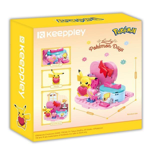 Qmen Keeppley Sweet Moment Building Blocks Pokemon Series Holiday Party Psyduck Building Blocks Toys Pikachu Educational Holiday Gifts