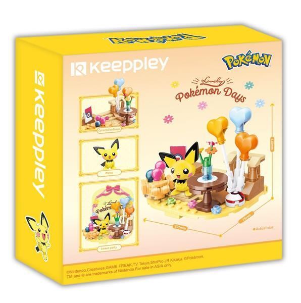 Qmen Keeppley Baking Time Building Blocks Pokemon Series Holiday Party Psyduck Building Blocks Toys Pikachu Educational Holiday Gifts