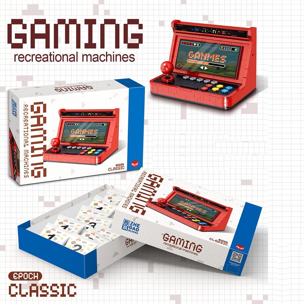 Zhe Gao Classical Retro Building Blocks Game Recreational Machines, Mini Blocks DIY Building Toy, Best Gift for Adult