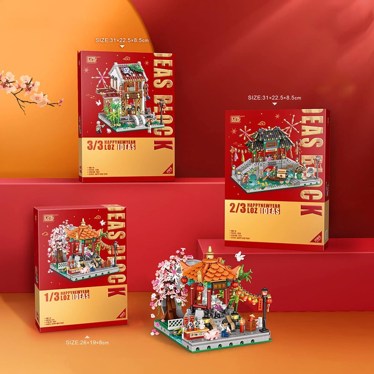 LOZ Ancient Traditional Water Town Building Block 1923/1924/1925 Jiangnan