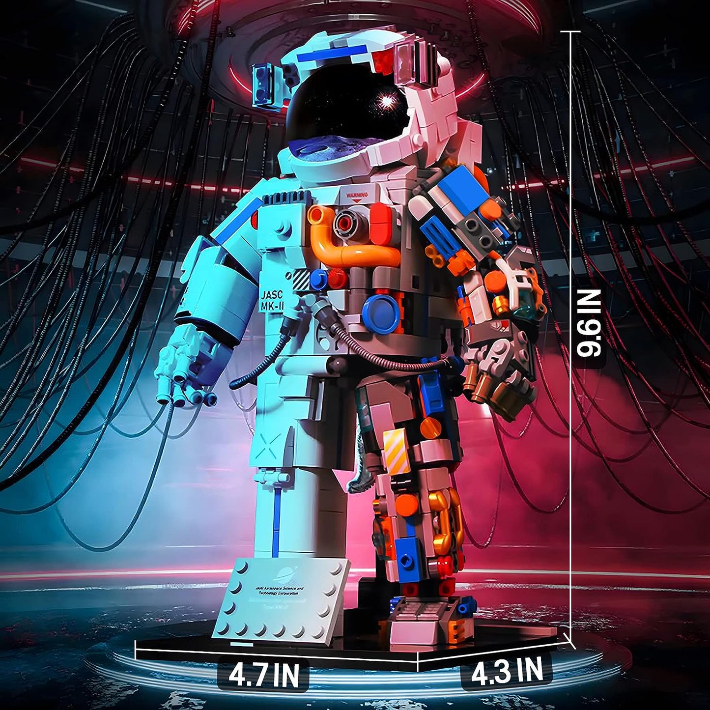 Jaki Space Astronaut Building Block Kit, Mechanical Universe Mecha Spaceman Building Block Technic Toy Model for Adults Man Kids Teens (Compatible with Lego)-909PCS