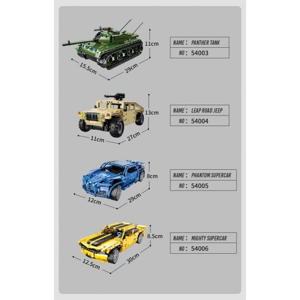 Qmen Building Blocks Racing Car Model Kits Collectible Sports Technic Car Construction Vehicle Toy 501PCS