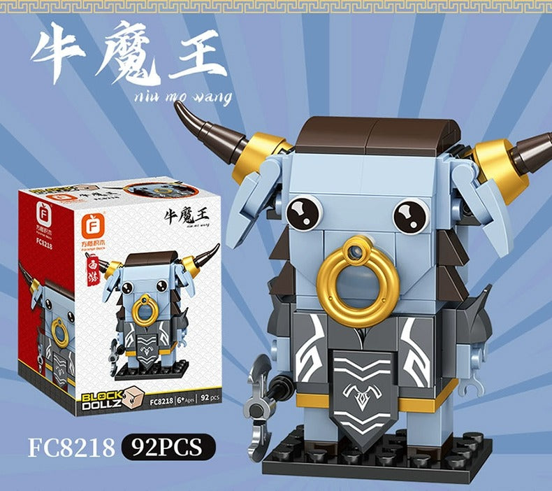 Forange 12 Pack Action Figure Sets Journey to the West Stitching Figures Characters Toys Building Block Sets (1188PCS)