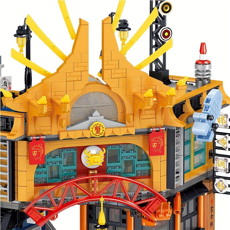 Zhe Gao Hong Kong City Street View Series Assembled Toys Classic Architectural Decoration Model