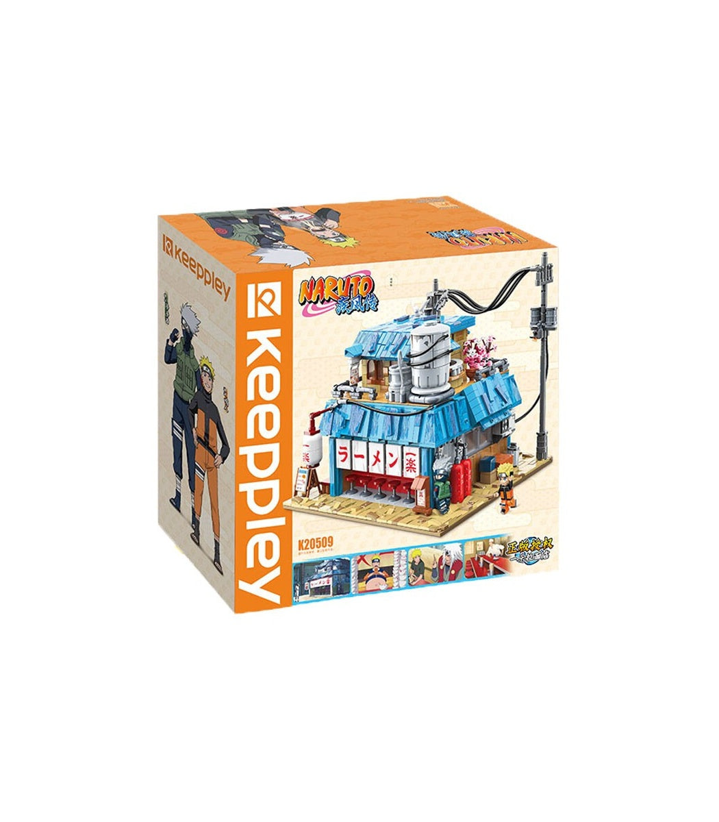 Qmen Keeppley Naruto Anime Yile Ramen Shop Noodle Model Assemble Building Block Toy Naruto Ichiraku Ramen Building Bricks