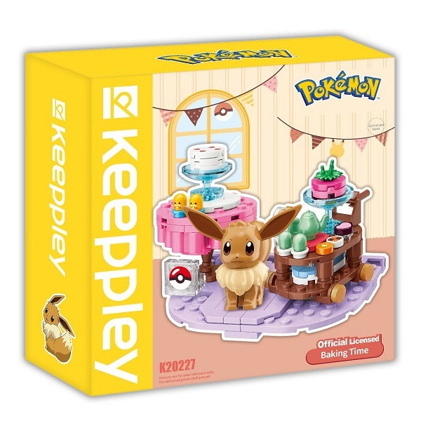 Qmen Keeppley Building Blocks Pokemon Series Holiday Party Psyduck Building Blocks Toys Pikachu Educational Holiday Gifts