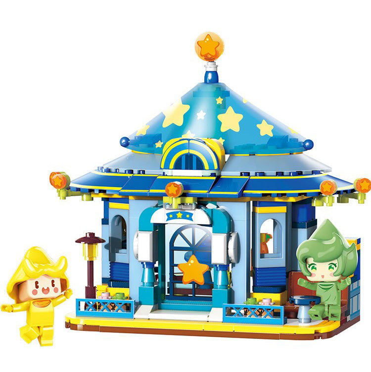QMAN Girls Building Blocks Toy Kits Town Series Ice Cream Store Kids Gift Sets STEM Toys City Creative Building Bricks Set for Girls Boys Age 6 Years and Up