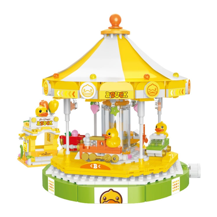 Balody Duck Amusement Park Merry-go-round Carousel Ferris Wheel Food Truck Pet Amimal Car Mini Blocks Bricks Building Toy