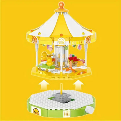 Balody Duck Amusement Park Merry-go-round Carousel Ferris Wheel Food Truck Pet Amimal Car Mini Blocks Bricks Building Toy