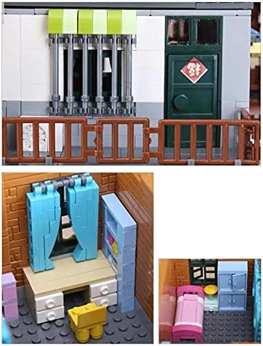 Urban Village City Series Street View 3 Story 2706 Modular Building Block Bricks Architectural Building Model or MOC Block Playset with Accessories Shown for Teens and Adults