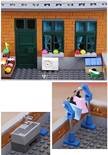 Urban Village City Series Street View 3 Story 2706 Modular Building Block Bricks Architectural Building Model or MOC Block Playset with Accessories Shown for Teens and Adults