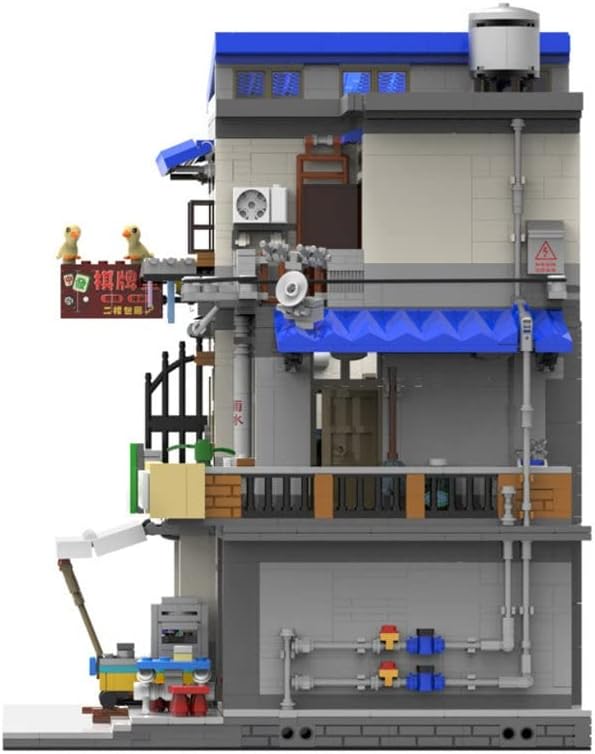 Urban Village Building Blocks 3180 Piece Playset Brick City Modular Building Set with Accessories Shown for Adults and Family Builds