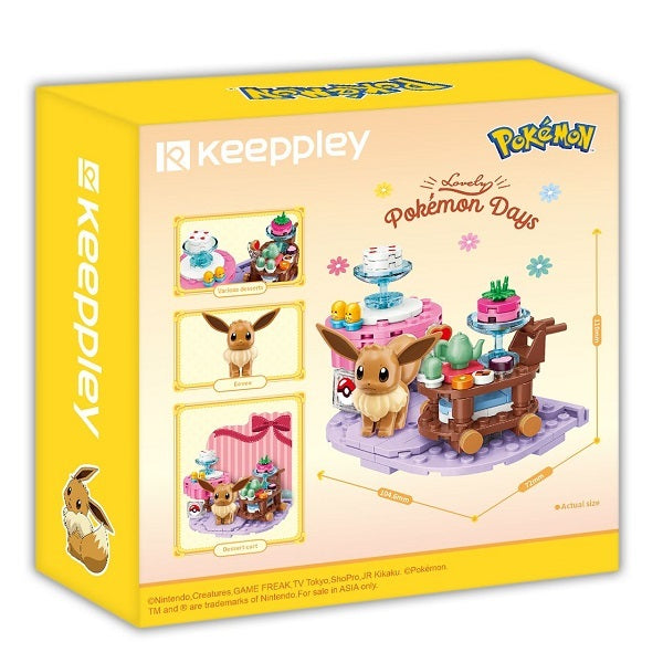 Qmen Keeppley Building Blocks Pokemon Series Holiday Party Psyduck Building Blocks Toys Pikachu Educational Holiday Gifts