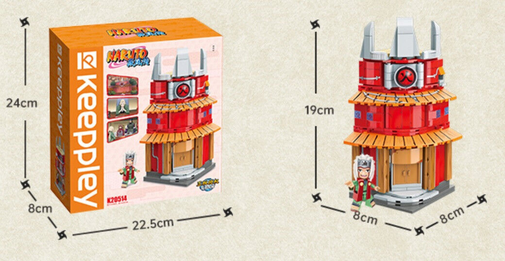 Qmen Keeppley Natuto Nuyeyin Village Yile Lamian Noodles Street View Architectural Decoration Assembly Building Block Model Toy