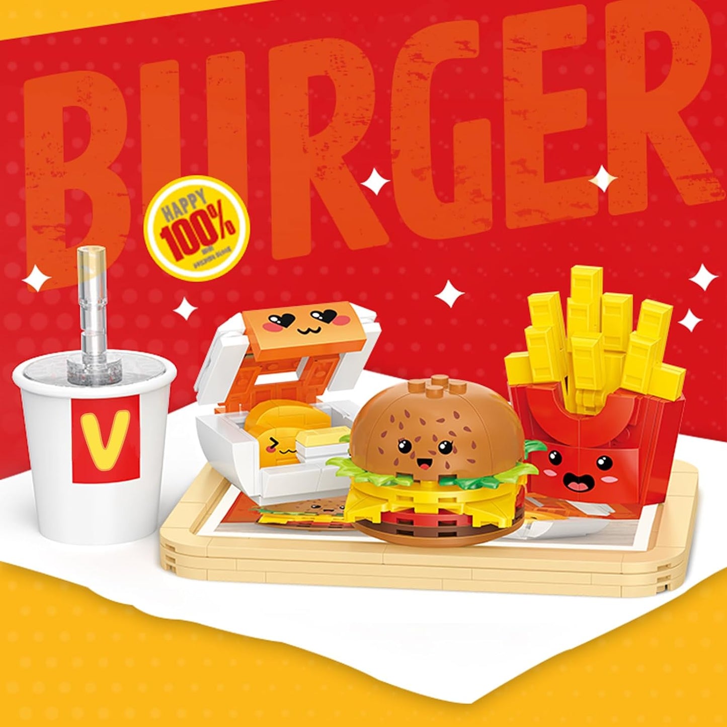 Balody Fast Food Drink Hamburger French Fries Chicken Nuggets DIY Mini Blocks Bricks Building Toy For Children Gift