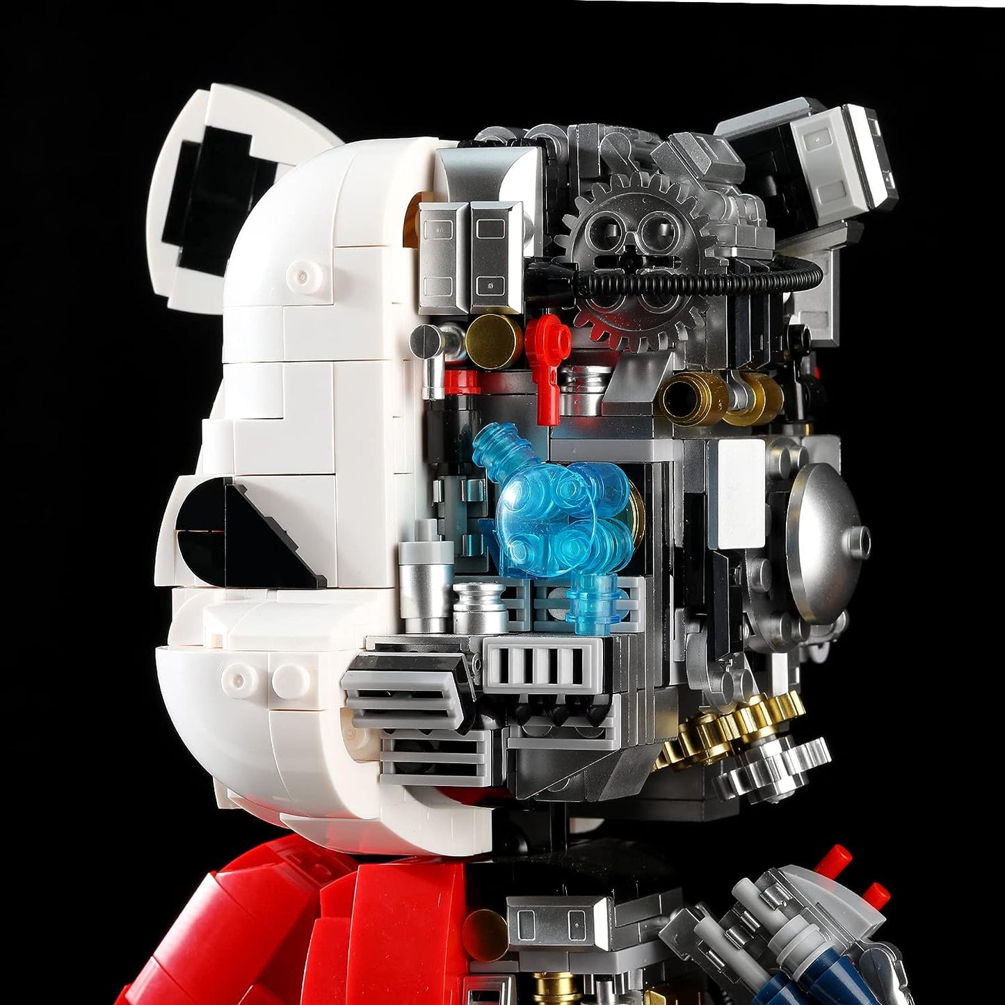 Mechanical Bear Building Block Kit for Adults Boy, Mech Display Art Toy Model for Home Office Compatible with Lego (1,471 Pieces) NO.188001