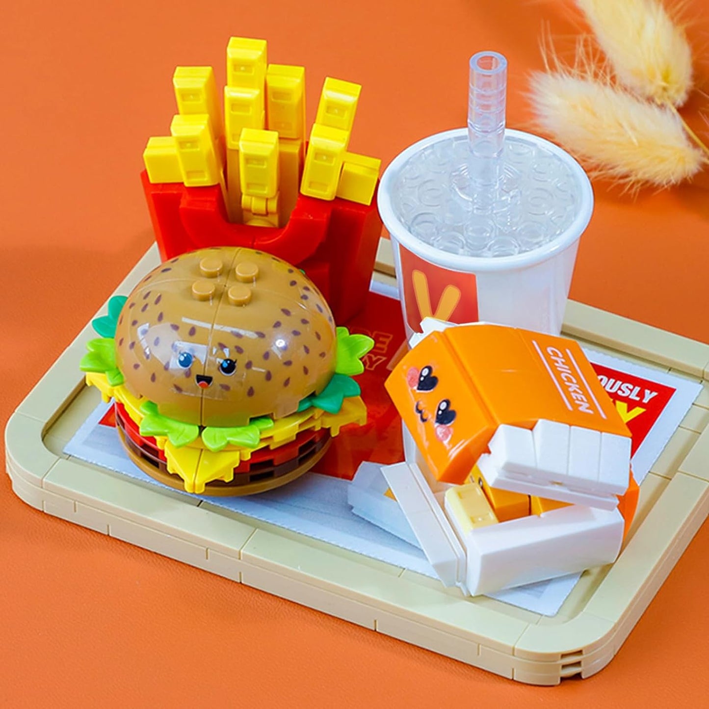 Balody Fast Food Drink Hamburger French Fries Chicken Nuggets DIY Mini Blocks Bricks Building Toy For Children Gift