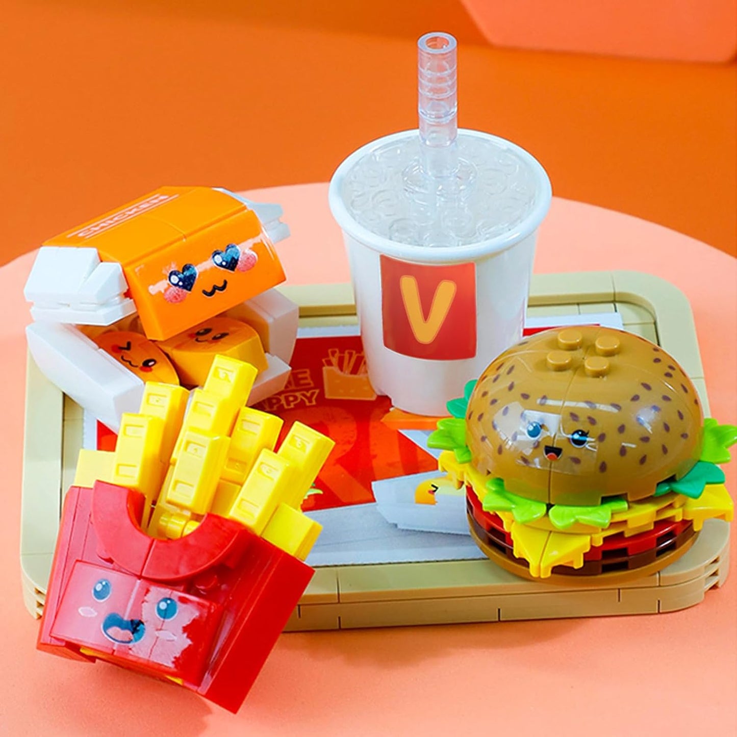 Balody Fast Food Drink Hamburger French Fries Chicken Nuggets DIY Mini Blocks Bricks Building Toy For Children Gift