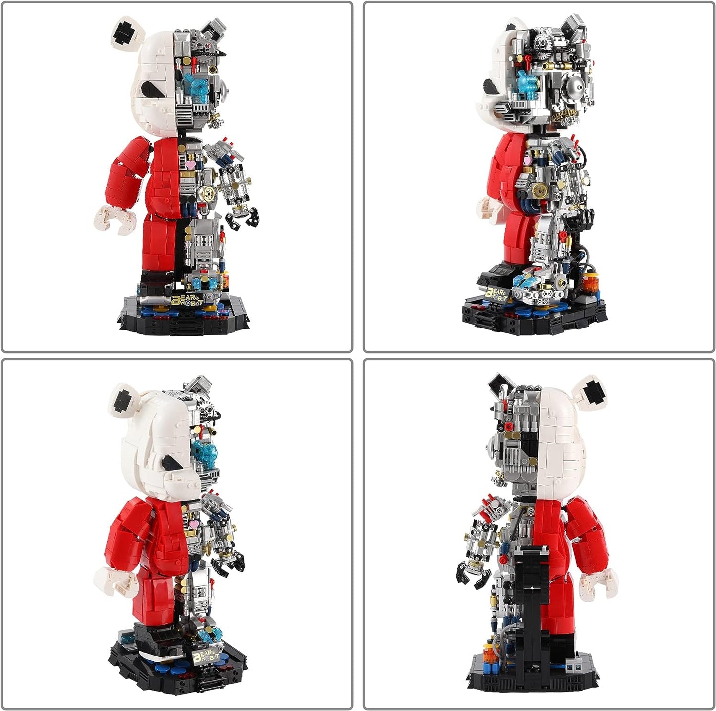 Mechanical Bear Building Block Kit for Adults Boy, Mech Display Art Toy Model for Home Office Compatible with Lego (1,471 Pieces) NO.188001