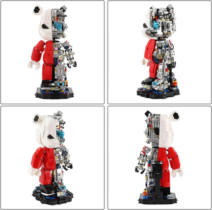 Mechanical Bear Building Block Kit for Adults Boy, Mech Display Art Toy Model for Home Office Compatible with Lego (1,471 Pieces) NO.188001