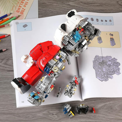Mechanical Bear Building Block Kit for Adults Boy, Mech Display Art Toy Model for Home Office Compatible with Lego (1,471 Pieces) NO.188001