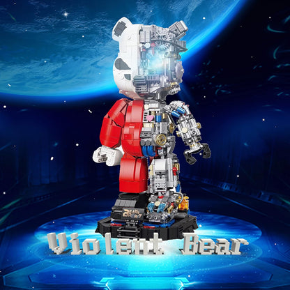 Mechanical Bear Building Block Kit for Adults Boy, Mech Display Art Toy Model for Home Office Compatible with Lego (1,471 Pieces) NO.188001