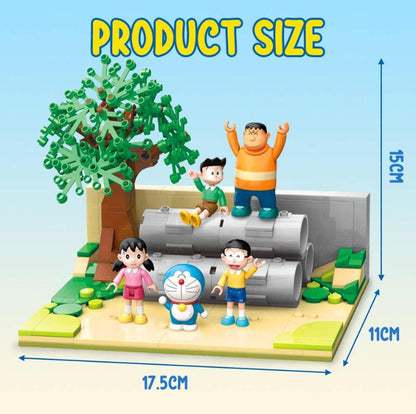 Qmen Keeppley Doraemon PlayGround Scene Educational DIY Model Mini Building Blocks Bricks Sets Gifts for Adults Kids Party Favors
