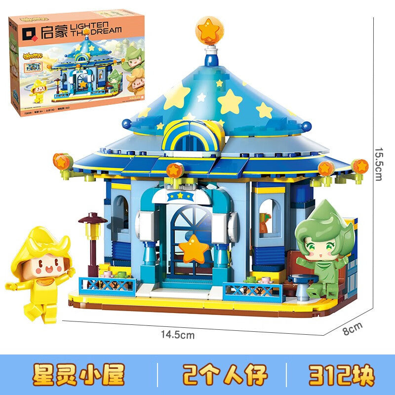 QMAN Girls Building Blocks Toy Kits Town Series Ice Cream Store Kids Gift Sets STEM Toys City Creative Building Bricks Set for Girls Boys Age 6 Years and Up