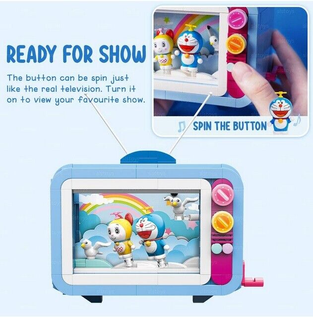 Qmen Keeppley Kuppy Building Blocks Doraemon Television Educational DIY Model Mini Building Blocks Bricks Sets Gifts for Adults Kids Party Favors
